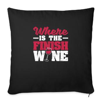 Coureur de marathon motivateur amusant - Housse de coussin décorative 45 x 45 cm - noir - Devant