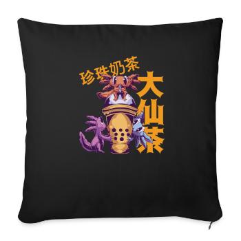 Axolotls Bubble Tea Funny - Kawaii Boba Tee - Sofakissenbezug 45 x 45 cm - Schwarz - Vorne