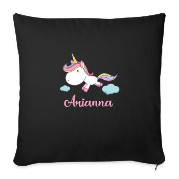 ARIANNA Pink Unicorn Nouveauté - Housse de coussin décorative 45 x 45 cm - noir - Devant