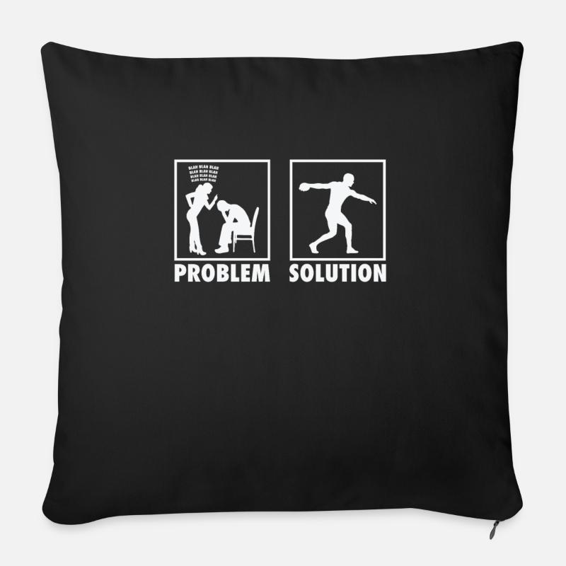 Problème d’instruction Discus Throw Discus Thrower - Housse de coussin décorative 45 x 45 cm - noir