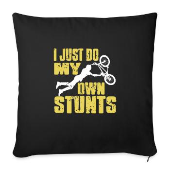 Je viens de faire mes propres cascades t-shirt de cyclisme présent - Housse de coussin décorative 45 x 45 cm - noir - Devant