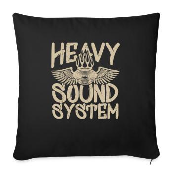 Heavy Sound System Bass Speaker - Sofa pillowcase 17,3'' x 17,3'' (45 x 45 cm) - black - Front