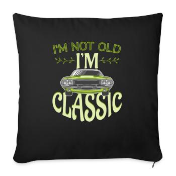 Not Old But Classic Vintage Cars - Sofa pillowcase 17,3'' x 17,3'' (45 x 45 cm) - black - Front
