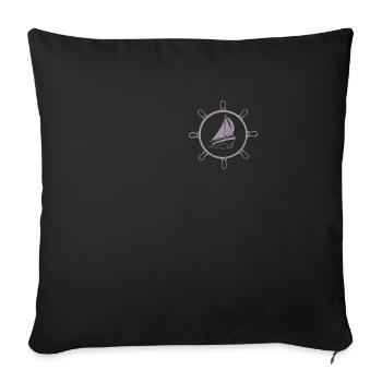 Sailing Sailor Sailboat Pocket Design - Sofa pillowcase 17,3'' x 17,3'' (45 x 45 cm) - black - Front