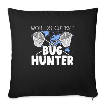 World's Cutest Bug Hunter Insect Catching Ladybug - Sofa pillowcase 17,3'' x 17,3'' (45 x 45 cm) - black - Front