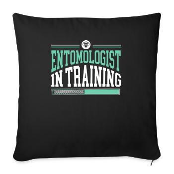 Entomologe in Ausbildung Bug Hunter Marienkäfer - Sofakissenbezug 45 x 45 cm - Schwarz - Vorne