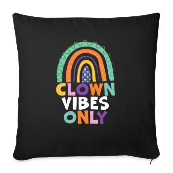 Clown Vibes Only Circus Artiste de fête d’anniversaire - Housse de coussin décorative 45 x 45 cm - noir - Devant