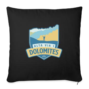 Höhenweg 1 - Alta Via 1 Dolomites - Housse de coussin décorative 45 x 45 cm - noir - Devant