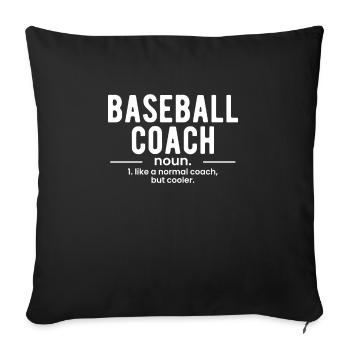 Définition de l’entraîneur de baseball Cadeau de chemise - Housse de coussin décorative 45 x 45 cm - noir - Devant