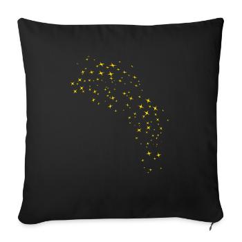 Starry Sky Gold - Sofa pillowcase 17,3'' x 17,3'' (45 x 45 cm) - black - Front