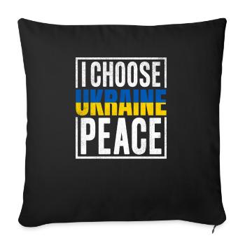 Ukraine Flag Ukrainian Ukraine - Sofa pillowcase 17,3'' x 17,3'' (45 x 45 cm) - black - Front