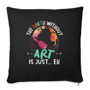 Pretty Sketchy Art Teacher Artist Painter Painting - Sofa pillowcase 17,3'' x 17,3'' (45 x 45 cm) - black - Front