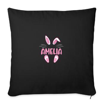 AMELIA Easter - Sofa pillowcase 17,3'' x 17,3'' (45 x 45 cm) - black - Front