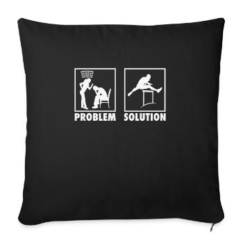 Athletics Athletes Statement Solution au problème. - Housse de coussin décorative 45 x 45 cm - noir - Devant