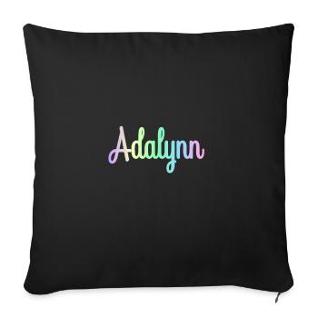 ADALYNN Rainbow Cursive minimaliste - Housse de coussin décorative 45 x 45 cm - noir - Devant