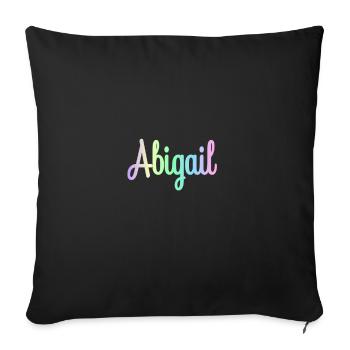 ABIGAIL Rainbow Cursive minimaliste - Housse de coussin décorative 45 x 45 cm - noir - Devant