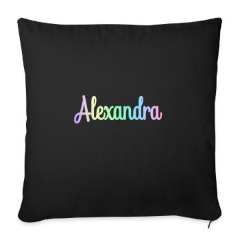 ALEXANDRA Rainbow Minimalist Cursive - Sofa pillowcase 17,3'' x 17,3'' (45 x 45 cm) - black - Front