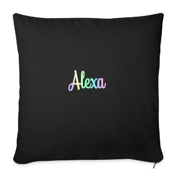 ALEXA Rainbow Minimalist Cursive - Sofa pillowcase 17,3'' x 17,3'' (45 x 45 cm) - black - Front