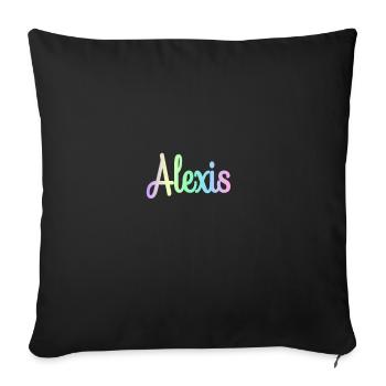 ALEXIS Rainbow Minimalist Cursive - Sofa pillowcase 17,3'' x 17,3'' (45 x 45 cm) - black - Front