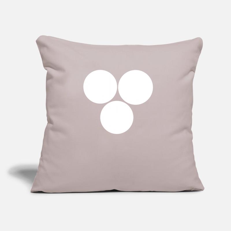 Three circles White Sofa pillowcase 17,3'' x 17,3'' (45 x 45 cm)