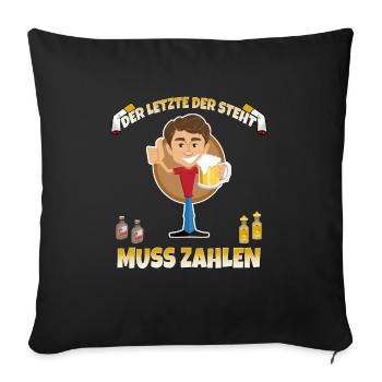 Enterrement de vie de garçon Alcool et célébration Dire - Housse de coussin décorative 45 x 45 cm - noir - Devant