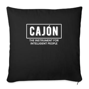 Cajon Definition Shirt Gift - Sofa pillowcase 17,3'' x 17,3'' (45 x 45 cm) - black - Front