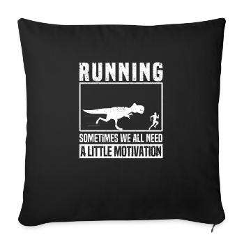 Courir courir Courir Parfois, nous avons tous besoin d’un - Housse de coussin décorative 45 x 45 cm - noir - Devant