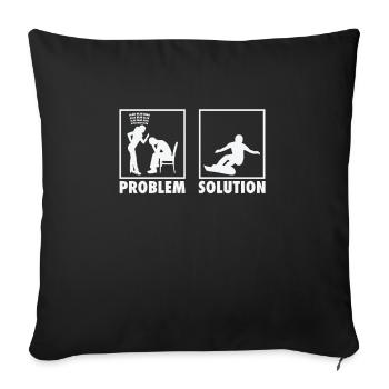 Snowboarding Snowboarder Athletes Statement - Sofa pillowcase 17,3'' x 17,3'' (45 x 45 cm) - black - Front