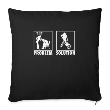 BMX Bikers Statement Problem Solution. - Sofakissenbezug 45 x 45 cm - Schwarz - Vorne