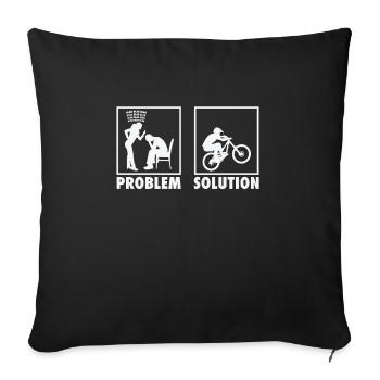 Mountain Bike Riding Mountain Bike Riders - Sofa pillowcase 17,3'' x 17,3'' (45 x 45 cm) - black - Front