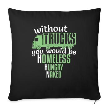 Without Trucks Homeless Hungry - Sofa pillowcase 17,3'' x 17,3'' (45 x 45 cm) - black - Front