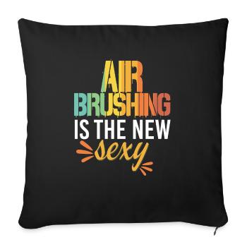 Airbrushing New Sexy Cool Graffiti - Sofa pillowcase 17,3'' x 17,3'' (45 x 45 cm) - black - Front