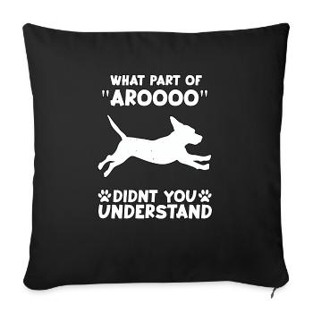 Beagle Dogs Fan Funny Beagle Saying Gassi - Sofa pillowcase 17,3'' x 17,3'' (45 x 45 cm) - black - Front