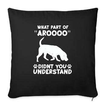 Niedlicher Beagle Spruch Beagle Hundehalter - Sofakissenbezug 45 x 45 cm - Schwarz - Vorne