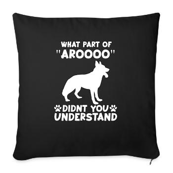 Berger Fan Chiens Drôle Chien de Berger Gassi - Housse de coussin décorative 45 x 45 cm - noir - Devant