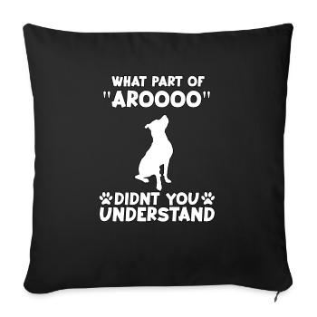 Pitbull Fan Dog Motif Drôle Pitbull Gassi - Housse de coussin décorative 45 x 45 cm - noir - Devant