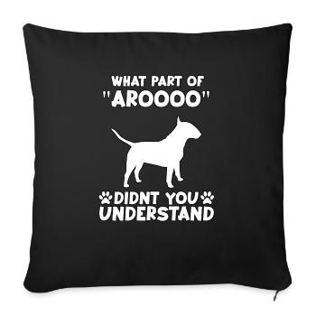 Bull Terrier Chiens Fan Bull Terrier Disant Gassi - Housse de coussin décorative 45 x 45 cm - noir - Devant