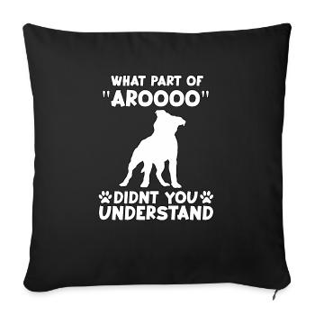 Cute Pitbull Owner Gassi Motif Funny Pitbull - Sofa pillowcase 17,3'' x 17,3'' (45 x 45 cm) - black - Front