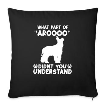 Schnauzer Fan Dog Motif Drôle Schnauzer Gassi - Housse de coussin décorative 45 x 45 cm - noir - Devant