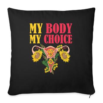 Women Abortion Feminism Equality - Sofa pillowcase 17,3'' x 17,3'' (45 x 45 cm) - black - Front