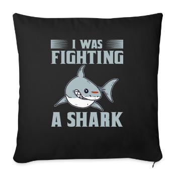 Great White Shark Hammer Shark - Sofa pillowcase 17,3'' x 17,3'' (45 x 45 cm) - black - Front