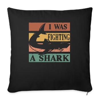 Great White Shark Hammer Shark - Sofa pillowcase 17,3'' x 17,3'' (45 x 45 cm) - black - Front