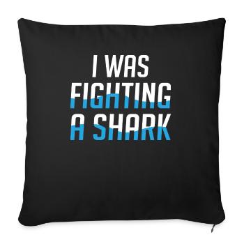 Great White Shark Hammer Shark - Sofa pillowcase 17,3'' x 17,3'' (45 x 45 cm) - black - Front