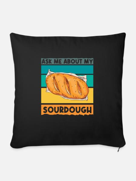 Sourdough Starter - Bread Baker - Sofakissenbezug 45 x 45 cm - Schwarz