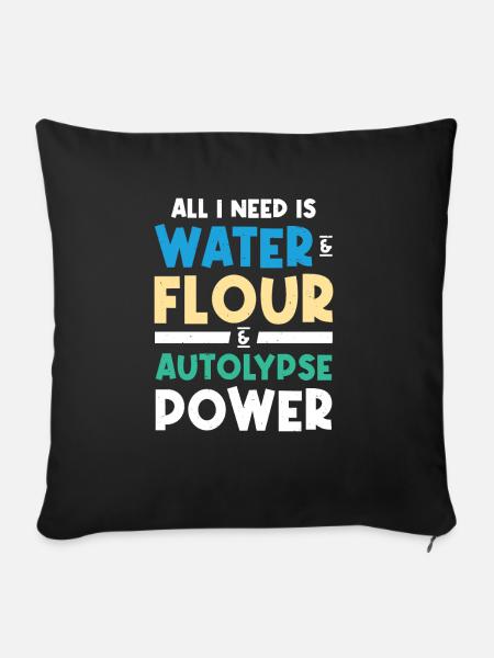 Funny Bread Baking - Sofakissenbezug 45 x 45 cm - Schwarz