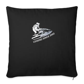 Legendary Jet Ski Driver Birthday Vintage - Sofa pillowcase 17,3'' x 17,3'' (45 x 45 cm) - black - Front