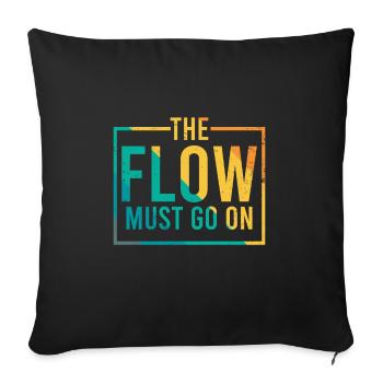 The Flow Must Go On - Capoeira - Sofa pillowcase 17,3'' x 17,3'' (45 x 45 cm) - black - Front