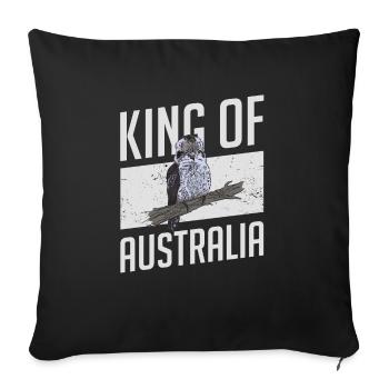 King Of Australia - Kookaburra - Sofa pillowcase 17,3'' x 17,3'' (45 x 45 cm) - black - Front