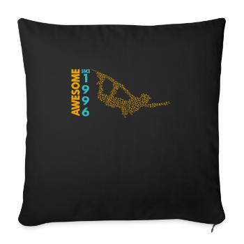 Awesome since 1996. Wakeboard Lifestyle - Sofa pillowcase 17,3'' x 17,3'' (45 x 45 cm) - black - Front