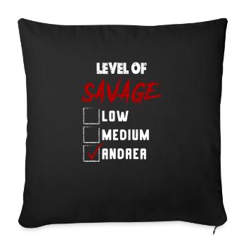 Level of Savage: ANDREA Checkmark Novelty Custom N - Sofa pillowcase 17,3'' x 17,3'' (45 x 45 cm) - black - Front